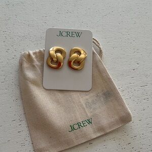 Gold link earrings from JCrew. NWT.